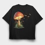 Glowing Mushroom Mystique, Tricou Oversize Barbati (Unisex)