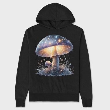 Glowing Mystic Mushrooms, Hanorac Oversize Barbati (Unisex)