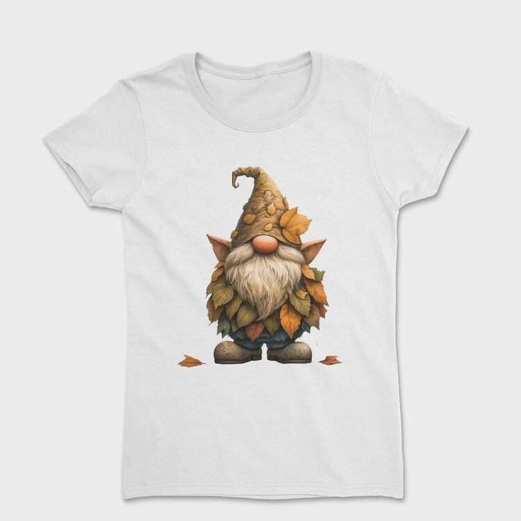 Gnome Autumn Leaves, Tricou Femei