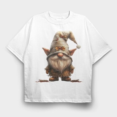 Gnome Christmas Hat, Tricou Oversize Barbati (Unisex)