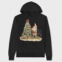 Gnome Christmas Tree, Hanorac Oversize Barbati (Unisex)