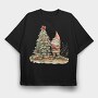 Gnome Christmas Tree, Tricou Oversize Barbati (Unisex)