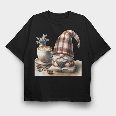 Gnome Coffee Comfort, Tricou Oversize Barbati (Unisex)