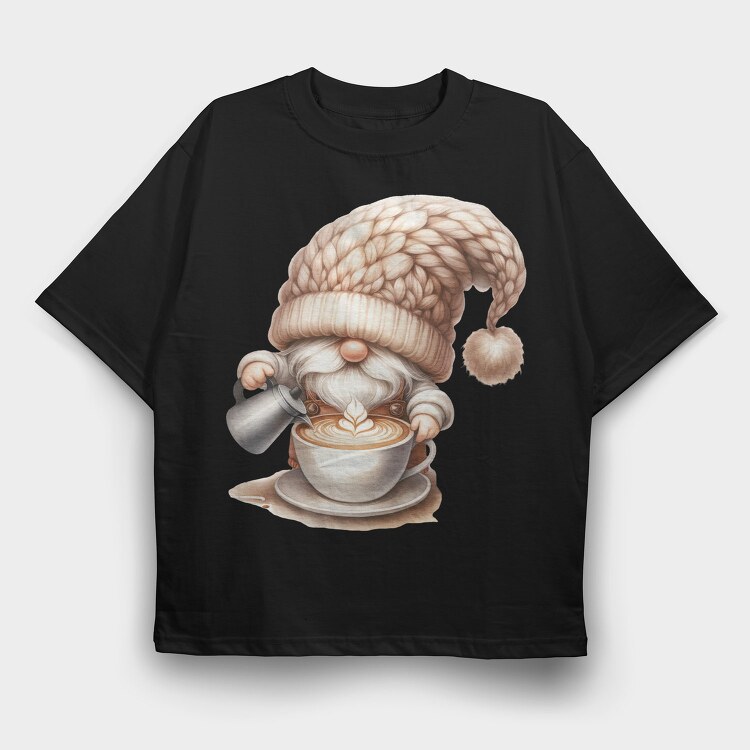 Gnome Coffee Crafter, Tricou Oversize Barbati (Unisex)