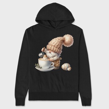 Gnome Coffee Cup, Hanorac Oversize Barbati (Unisex)
