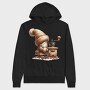 Gnome Coffee Grinder, Hanorac Oversize Barbati (Unisex)