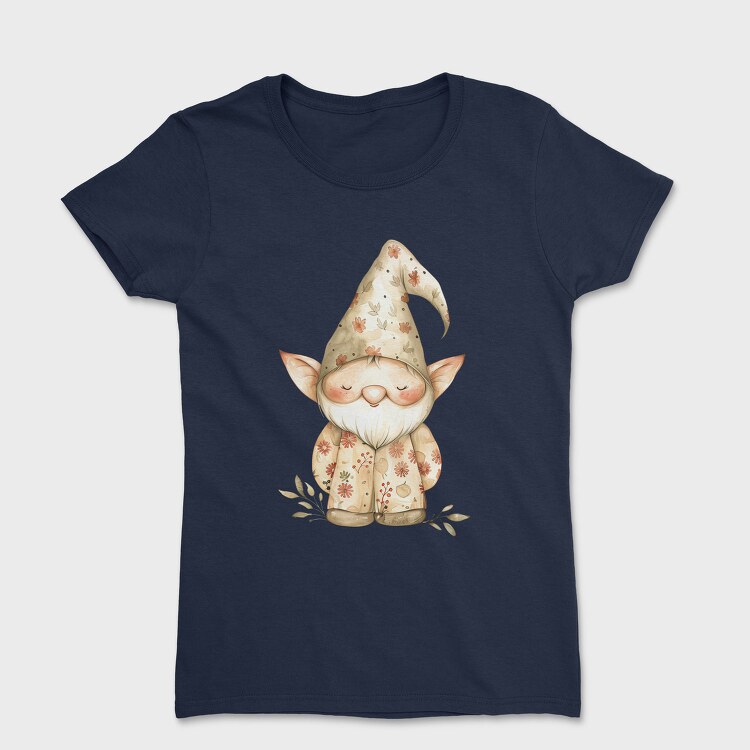 Gnome Floral Hat, Tricou Femei