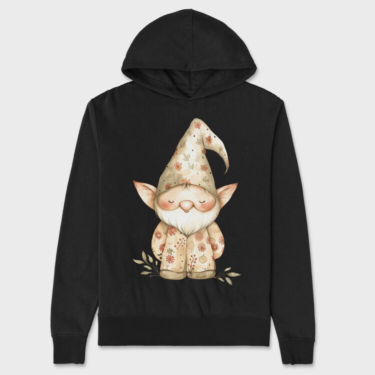 Gnome Floral Hat, Hanorac Oversize Barbati (Unisex)