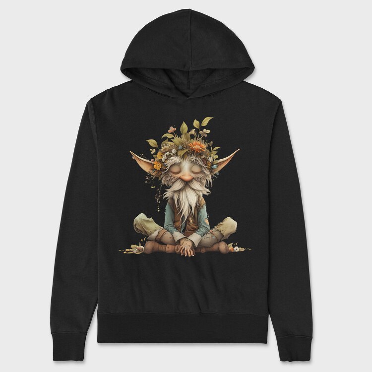 Gnome Flower Crown, Hanorac Oversize Barbati (Unisex)