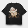 Gnome Flower Garden, Tricou Oversize Barbati (Unisex)