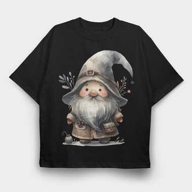 Gnome Gothic Hat, Tricou Oversize Barbati (Unisex)
