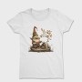 Gnome Holding Cup Of Tea, Tricou Femei