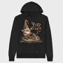 Gnome Holding Cup Of Tea, Hanorac Oversize Barbati (Unisex)