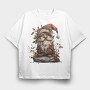 Gnome Holly Mistletoe, Tricou Oversize Barbati (Unisex)