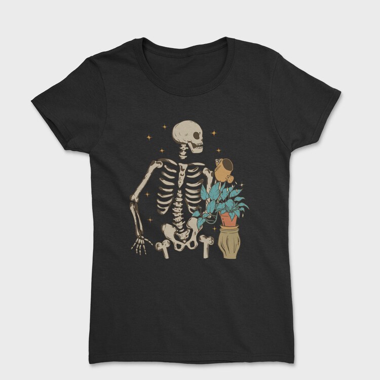 Skeleton Watering the Plant, Tricou Femei