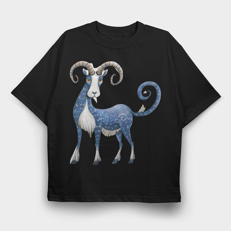 Goat Spiral Tail, Tricou Oversize Barbati (Unisex)
