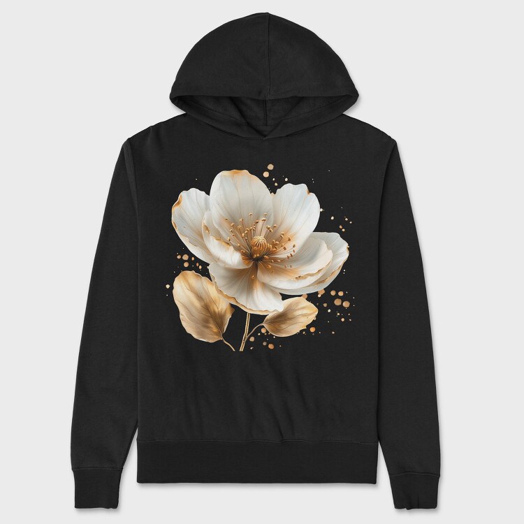 Gold Flower Splendor, Hanorac Oversize Barbati (Unisex)