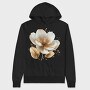 Gold Flower Splendor, Hanorac Oversize Barbati (Unisex)