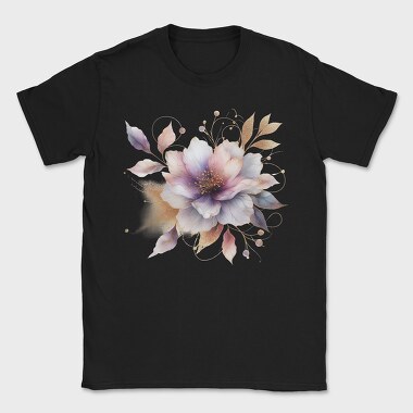 Gold Glowy Flowers, Tricou Barbati (Unisex)
