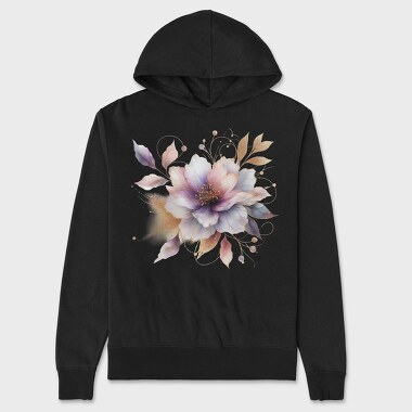 Gold Glowy Flowers, Hanorac Oversize Barbati (Unisex)