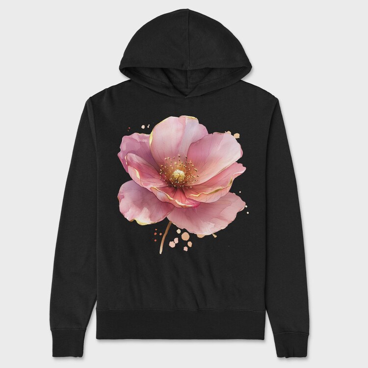 Gold Petal Glow, Hanorac Oversize Barbati (Unisex)