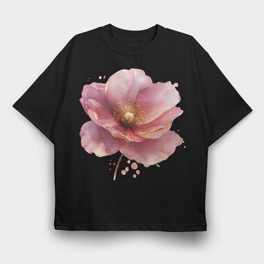 Gold Petal Glow, Tricou Oversize Barbati (Unisex)