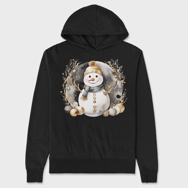 Gold Snowman Circle, Hanorac Oversize Barbati (Unisex)