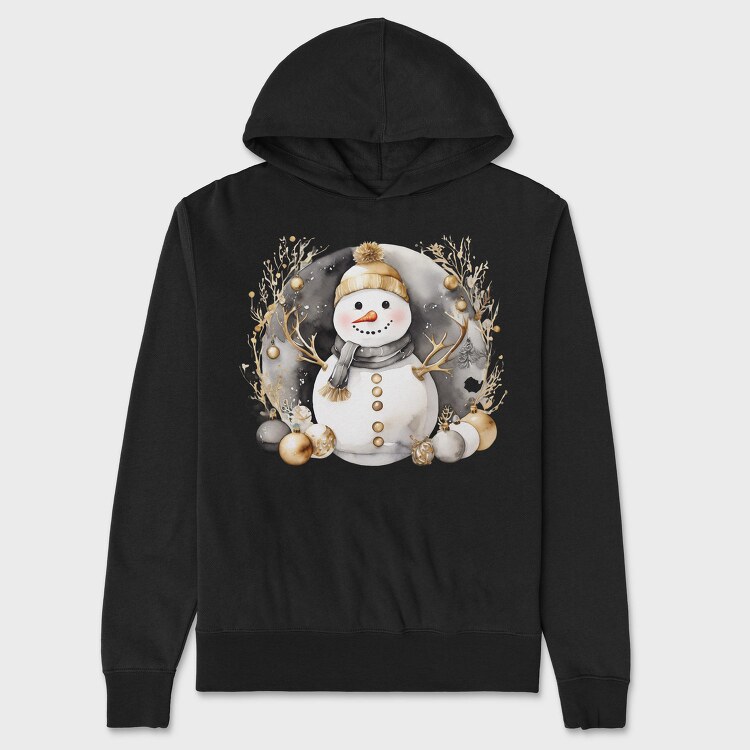 Gold Snowman Circle, Hanorac Oversize Barbati (Unisex)