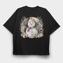 Gold Snowman Circle, Tricou Oversize Barbati (Unisex)