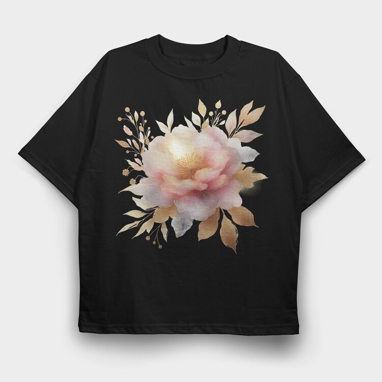 Golden Aura Glow, Tricou Oversize Barbati (Unisex)