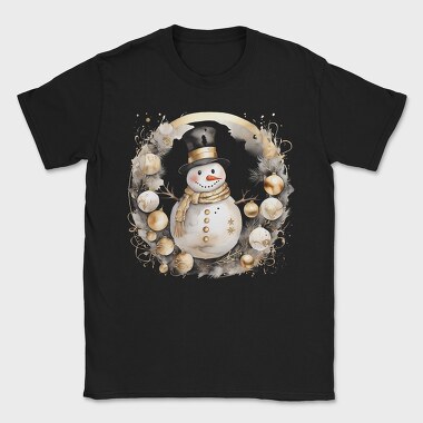 Golden Christmas Snowman, Tricou Barbati (Unisex)