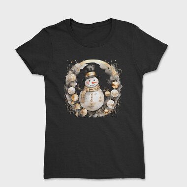 Golden Christmas Snowman, Tricou Femei