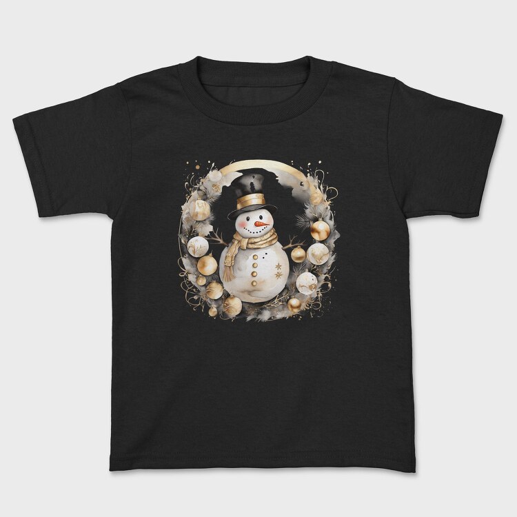 Golden Christmas Snowman, Tricou Copii