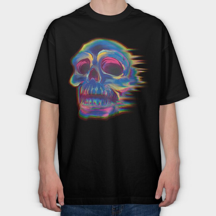 Skull Effect Colorful, Tricou Oversize Barbati (Unisex)