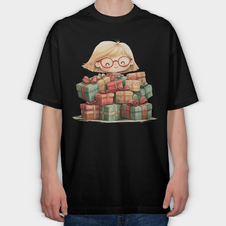 Girl With Gifts, Tricou Oversize Barbati (Unisex)