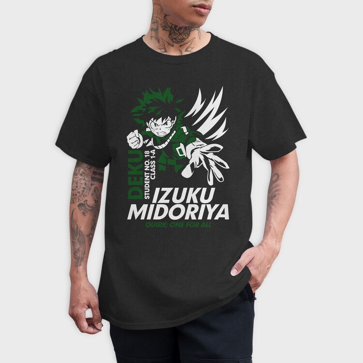 Deku Quirk One For All, Tricou Barbati (Unisex)
