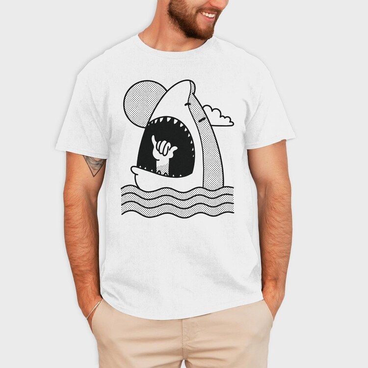 Shark Shaka, Tricou Barbati (Unisex)
