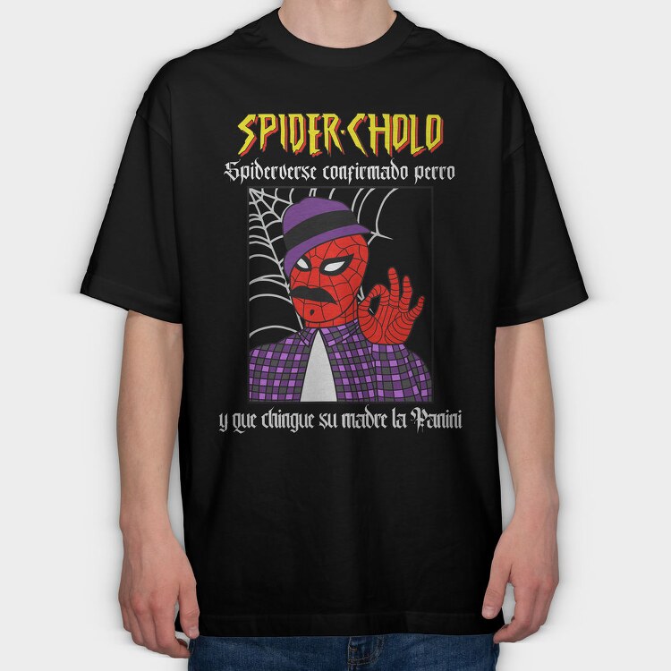 Spider Cholo Comic, Tricou Oversize Barbati (Unisex)