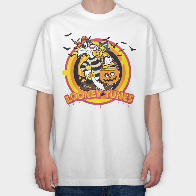 Looney Halloween Tunes 1, Tricou Oversize Barbati (Unisex)