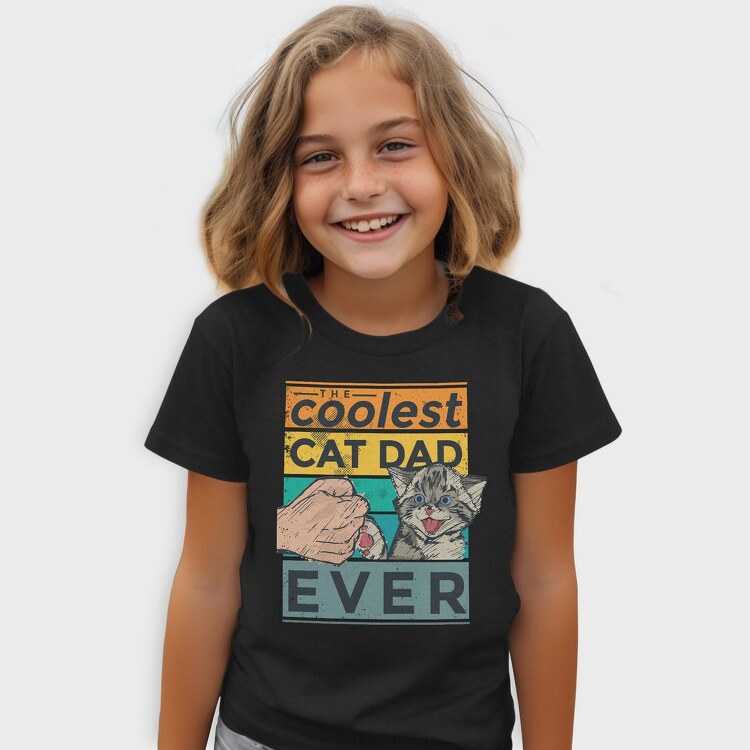 Coolest Cat Dad, Tricou Copii