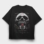 Skull Haunted House, Tricou Oversize Barbati (Unisex)