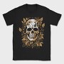 Skull Gold Leaves, Tricou Barbati (Unisex)