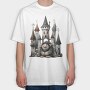 Gnome Castle Mushrooms, Tricou Oversize Barbati (Unisex)