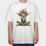 Gnome Flower Crown, Tricou Oversize Barbati (Unisex)