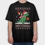 Dino Xmas Sweater, Tricou Oversize Barbati (Unisex)