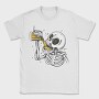 Skull Drinking Beer, Tricou Barbati (Unisex)