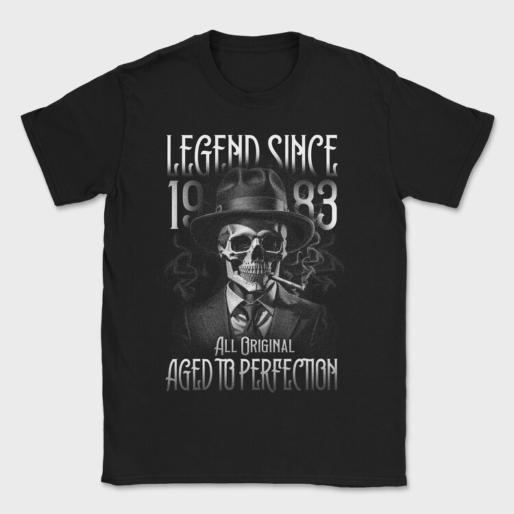 Skull Aged Monochrome, Tricou Barbati (Unisex)