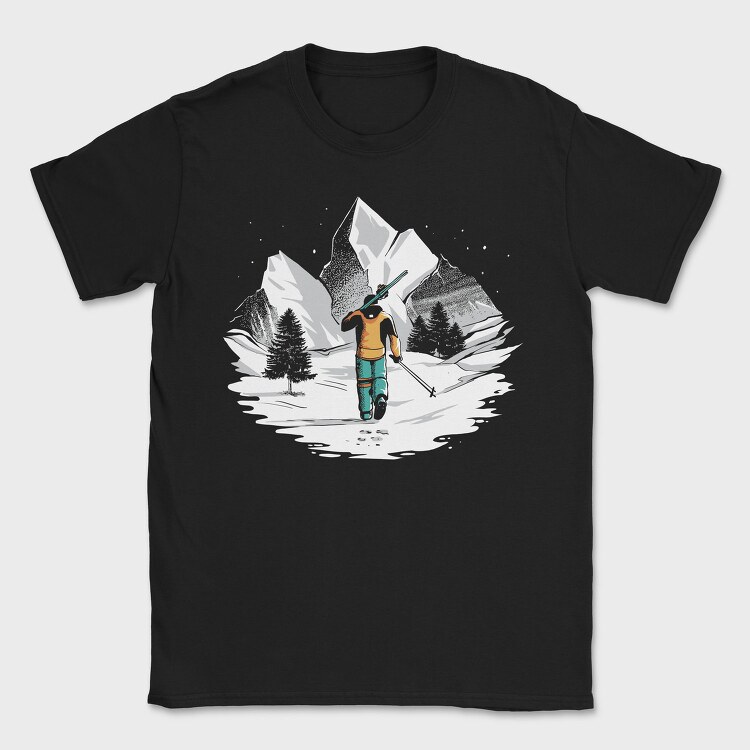 Skiing Mountain Engineering, Tricou Barbati (Unisex)