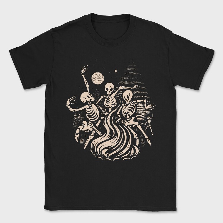 Skeletons Dancing Fire, Tricou Barbati (Unisex)