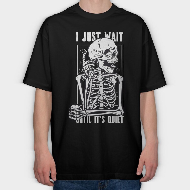 Skeleton Idea, Tricou Oversize Barbati (Unisex)